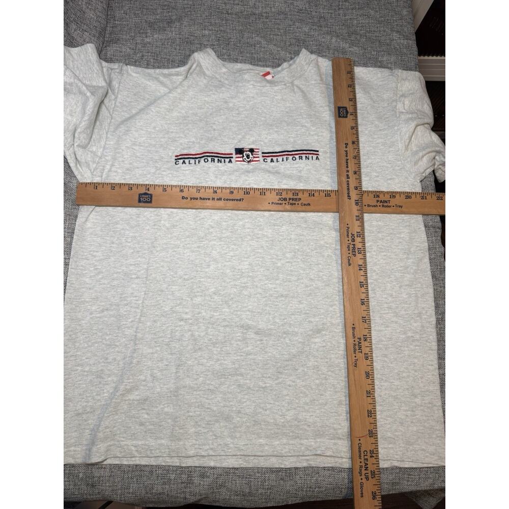 Vintage Disney Mickey Mouse California Shirt - Gray Size Large - Flag - Picture 8 of 8